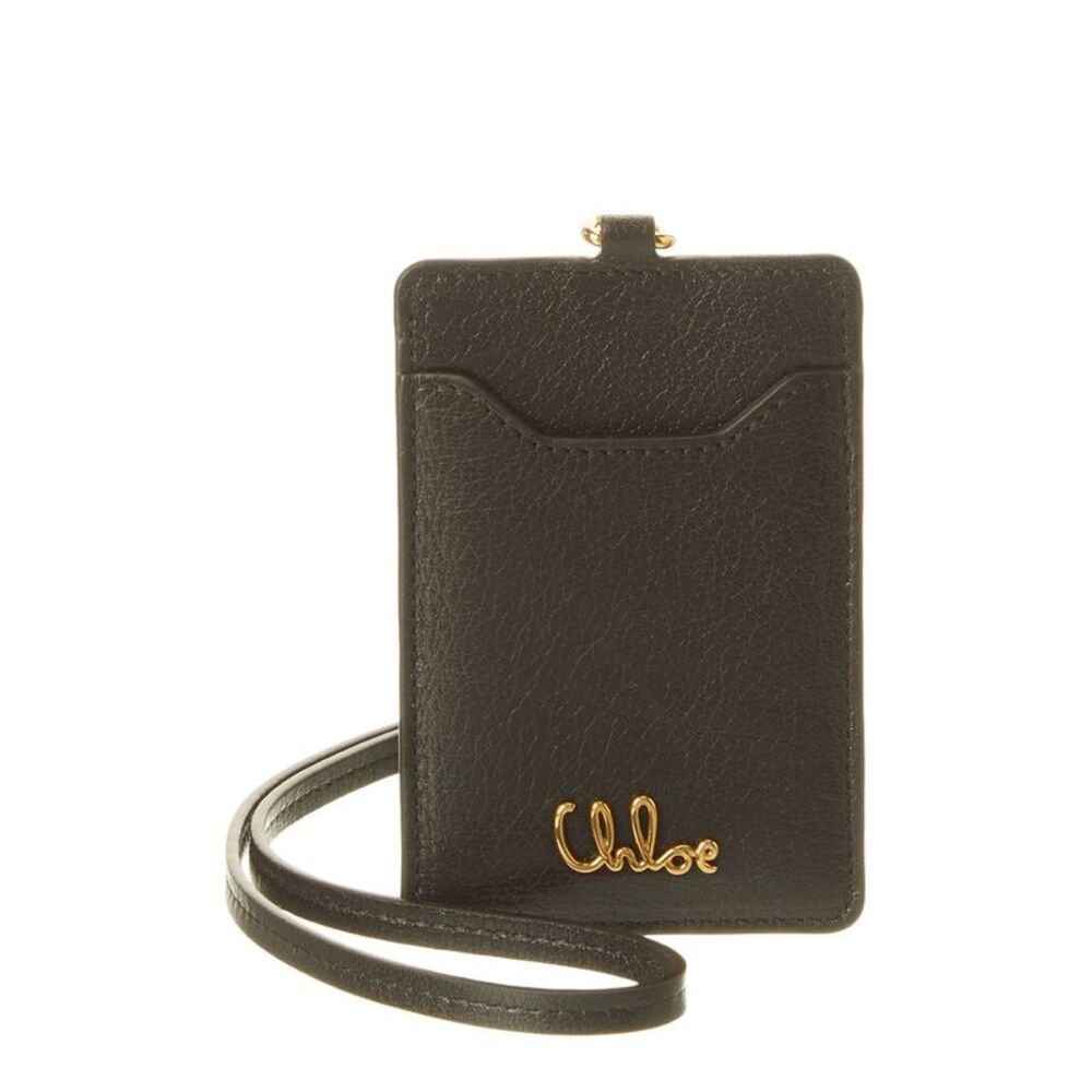 Chloé Iconic Leather Pass Holder, Black